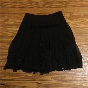 Carmen Marc Valvo Black A-Line Skirt